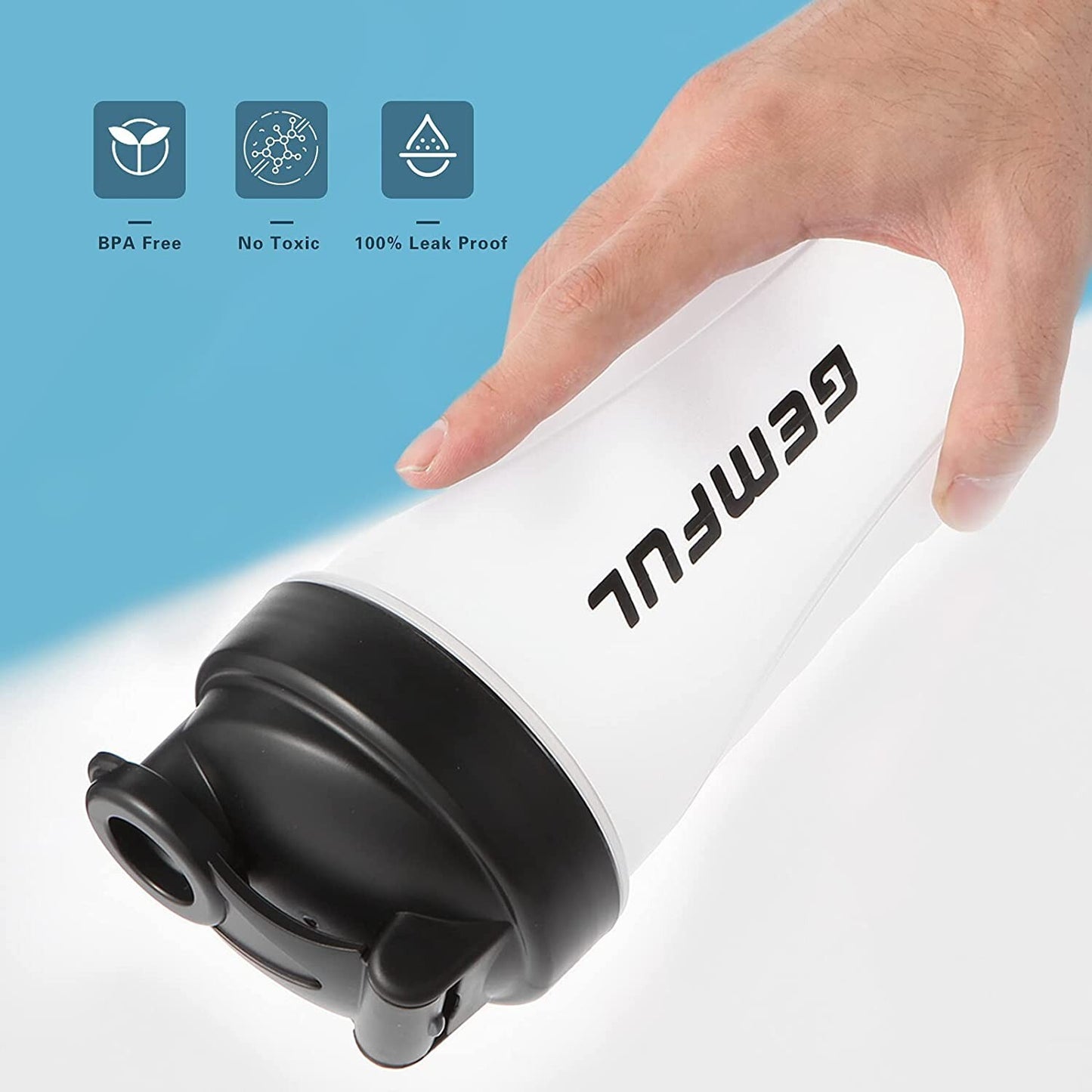 Shaker Bottle for Protein 700Ml Bpa-Free Leak Proof Mixing Blender Cup